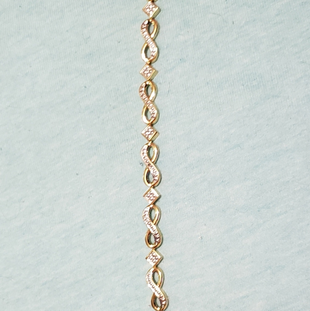 18K YELLOW GOLD 8"INCH VERMEIL INFINITI BRACELET